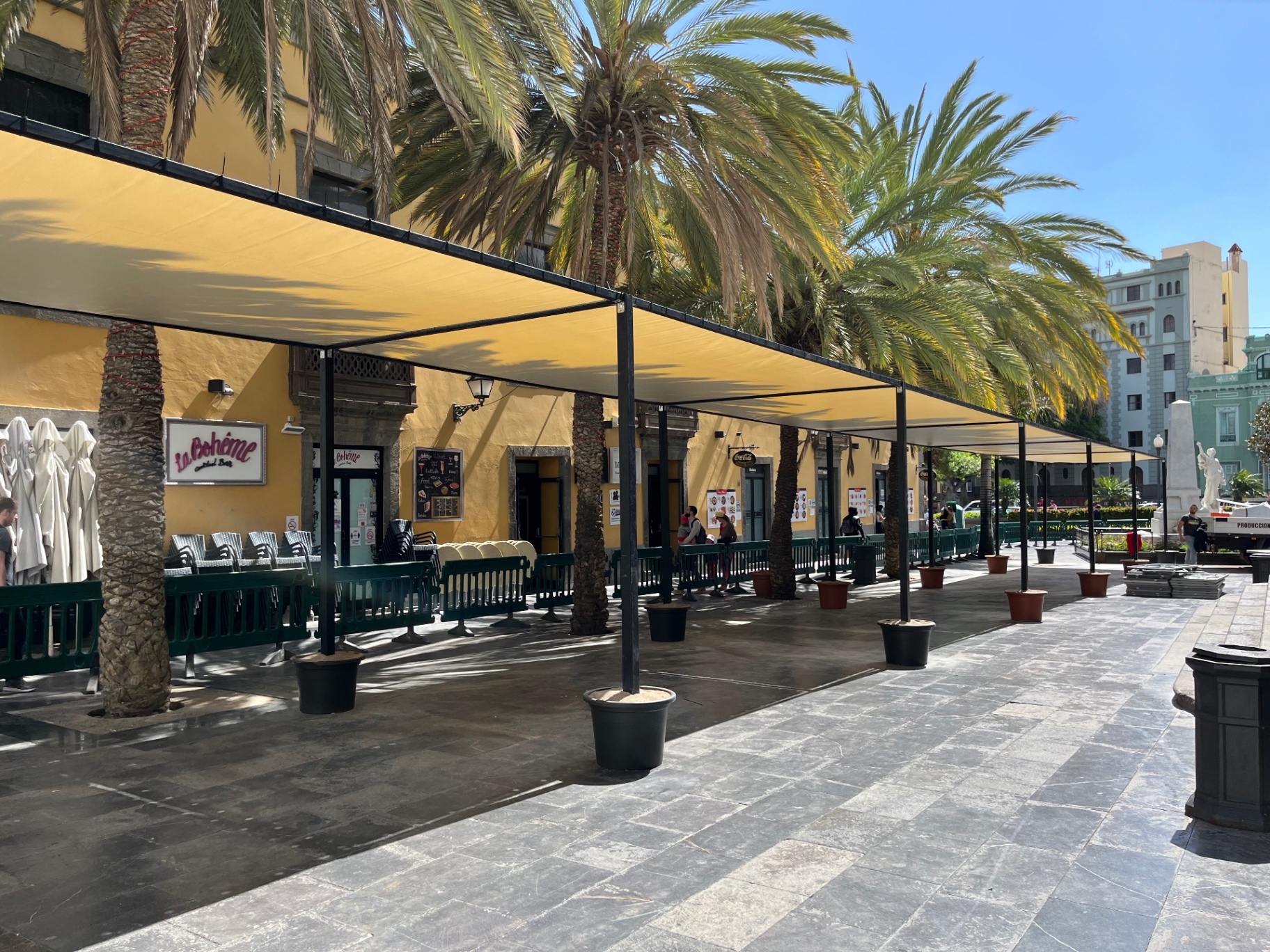 Comedor exterior de producción en Málaga