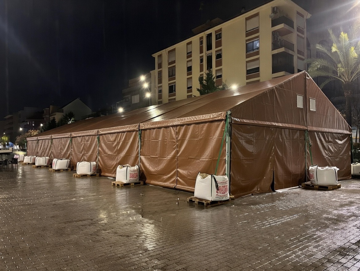 Estación provisional de metro en Valencia